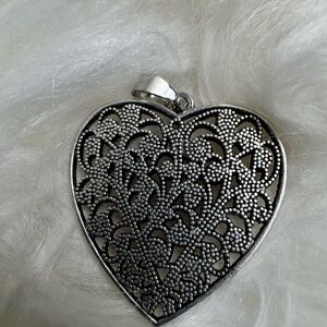 Elegant Silver Heart Pendant